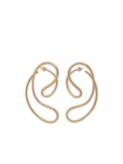 Panconesi Gold 'p Continua Large' Earrings