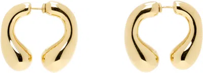 Panconesi Gold P Helix Earrings In Copper Gold