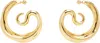 Panconesi Gold Triptych Large Earrings In Copper Gold