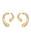 Panconesi Sculptural Curved Hoop Earrings In Golden