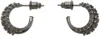 Panconesi Crystal Stellar Hoops Earrings In Gunmetal