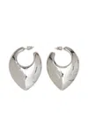 Panconesi Heart-shaped Hoop Earrings In Silver