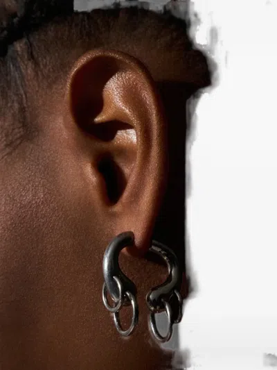 Panconesi Helix Hoop Earrings In Silver