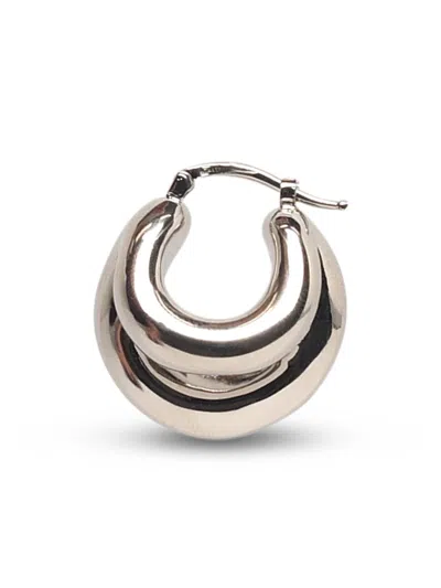 Panconesi 'huggies Blow Up' Silver Copper Earrings In Multi
