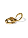 Panconesi Interconnected Oval Loop Ring With Polished Metallic Finish In Gold