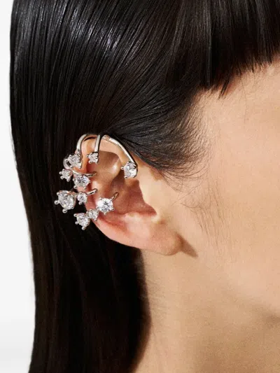 Panconesi Kismet Crystal-embellished Ear Cuff In Silver