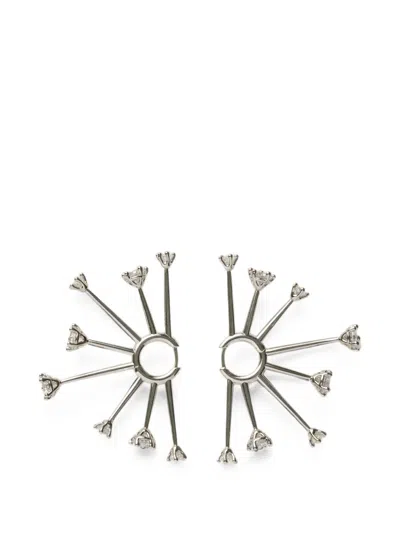 Panconesi Kismet Zircon Hoop Earrings In Metallic
