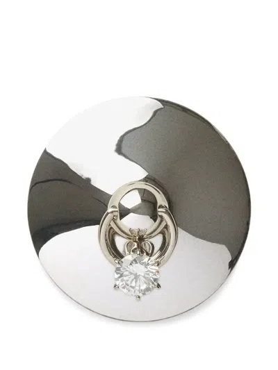 Panconesi Lamina Diamanti Crystal Brooch In Yellow