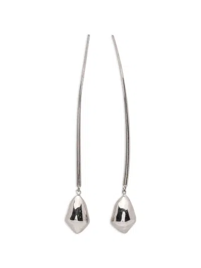 Panconesi Large Curved-bar Earrings In Silver