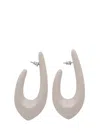 Panconesi Large Matte Finish Earrings In Gray