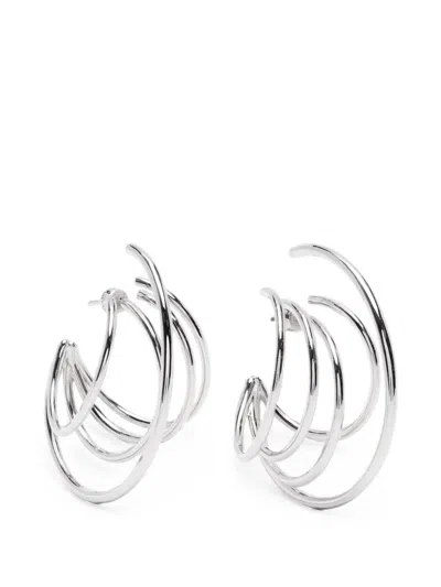 Panconesi Large Orbit Hoop Earrings In Silver