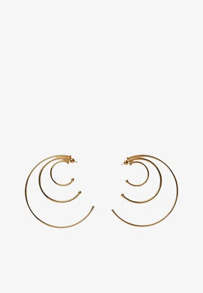 Panconesi Large Pierced Solar Hoop Earrings In Gold