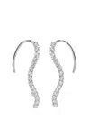 Panconesi Large Rhinestone-embellished Ear Cuff Earrings In Silver