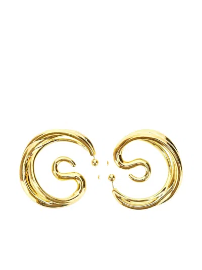 Panconesi Large Triptych Earrings In Gold