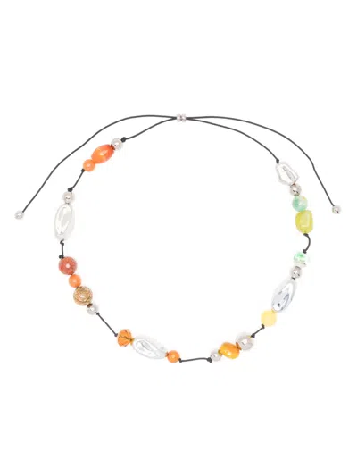 Panconesi Multi Vacanza Stone Necklace In Silver
