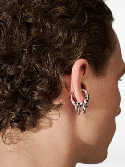 Panconesi Multi-hoop Ear Cuff In Silver