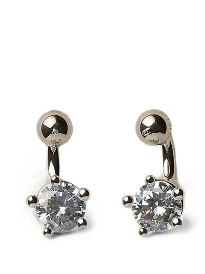 Panconesi Nova Crystal-embellished Earrings In Silver