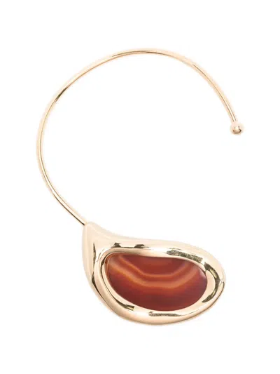 Panconesi Open Agate Necklace In Gold