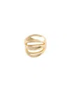 Panconesi Openwork Triptych Brass Ring In Gold