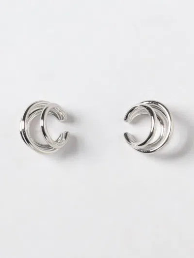 Panconesi Orbit Helix Chrome-plated Brass Ear Cuff For Non-pierced Lobes In Metallic