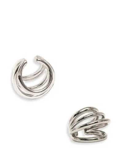 Panconesi Orbit Helix Ear Cuffs Set In Silver