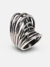 Panconesi 'orbit Multi Ring' Silver Copper Ring In Silver