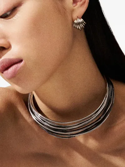 Panconesi Orbit Multi-strand Choker In 실버 톤