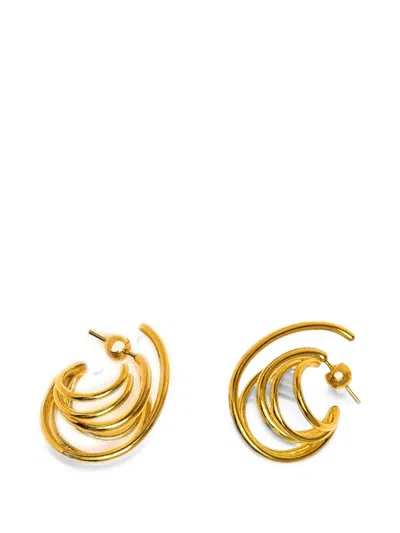 Panconesi Orbit Post-back-fastening Earrings In Gold