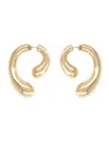 Panconesi Sculptural Curved Hoop Earrings In Metallic