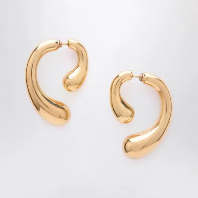 Panconesi P Gold Earrings In Burgundy