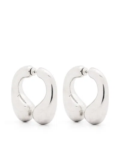 Panconesi P Helix Earrings In Silver