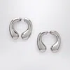 Panconesi P Helix Silver Earrings In Metallic