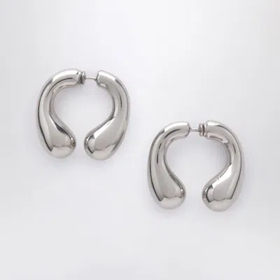 PANCONESI PANCONESI P HELIX SILVER EARRINGS