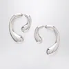 Panconesi P Silver Earrings In White