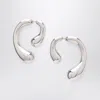 Panconesi P Silver Earrings In White