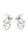 Panconesi Pierced Embellished Hoop Earrings In Metallic