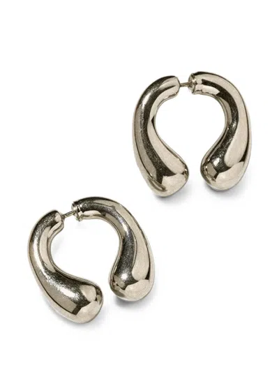 Panconesi Pierced Helix Sculpted-design Earrings In Yellow