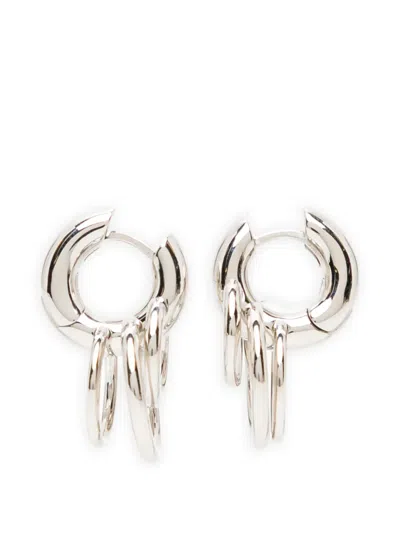Panconesi Pierced Hoop Earrings In White