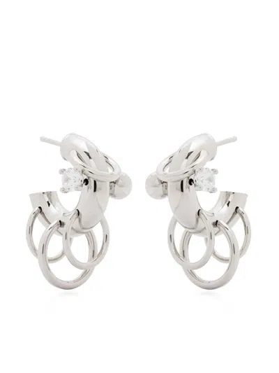 Panconesi Pierced Hoops Accessories In Grey