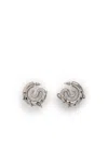 Panconesi Pierced Hoops' Silver Brass Earrings In Silver