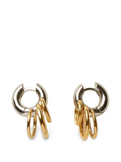 Panconesi Pierced Huggie Earrings In Green