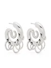 Panconesi Pierced Serpent Hoop Earrings In Silver