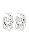Panconesi Pierced Serpent Hoop Earrings In Grey
