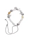 Panconesi Playful Ascolto Necklace With Natural Stones In Silver