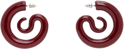 Panconesi Red Medium Serpent Hoops