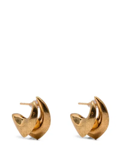 Panconesi Sculptural Hoop Earrings In Gold