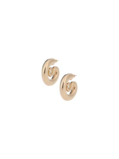 Panconesi Sculptural Hoop Earrings In Gold