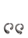 Panconesi Sculptural Silver-toned Brass Wraparound Earrings In Metallic