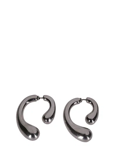Panconesi Sculptural Silver-toned Brass Wraparound Earrings In Metallic