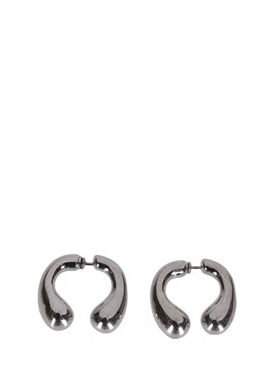 Panconesi Sculptural Small Earrings In Black